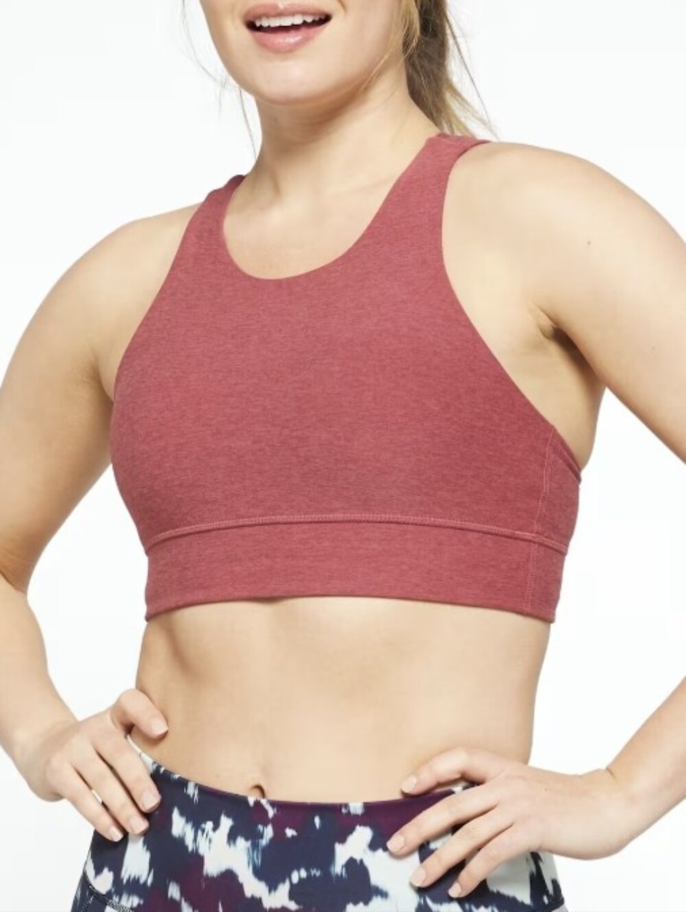 NWT Vuori High-Neck Strappy Sports Bra Mauve Dark Pink